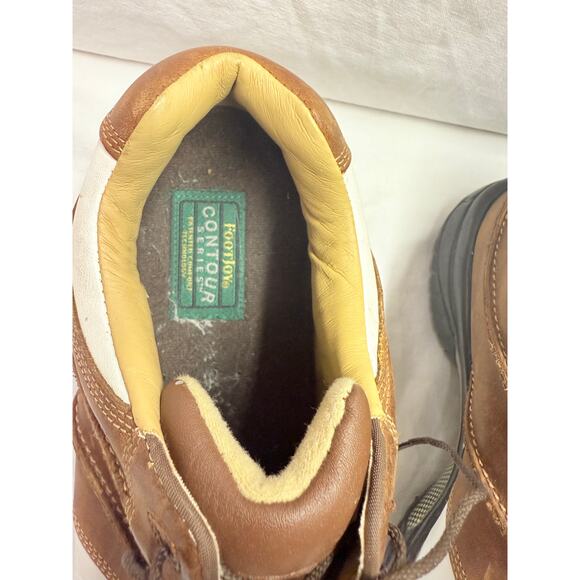 FOOTJOY CONTOUR SERIES
MEN'S 11 WIDE GOLF SHOES 542446
BROWN~WHITE LEATHER - Picture 8 of 12